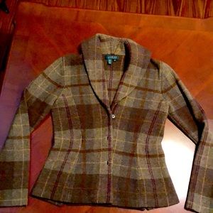 LAUREN RALPH LAUREN WOOL SWEATER JACKET